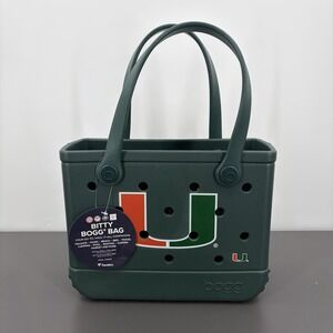 15" University of Miami UM Hurricanes Bitty Bogg Bag NWT Green Orange Fanatics